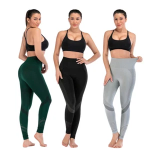 Womens Push Up Fitness Tik Tok Leggings Sport Yoga Gym Pants Workout Trousers US - Picture 1 of 15
