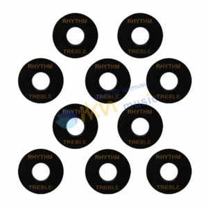 New 10pcs Black LP Style Guitar Switch Treble Rhythm Rings Washer Plate - Picture 1 of 7