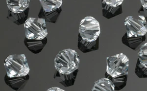 12 x Swarovski Kristall Doppelkegel Perlen # 5328 Xilion Lt Azore 6 mm - Bild 1 von 1