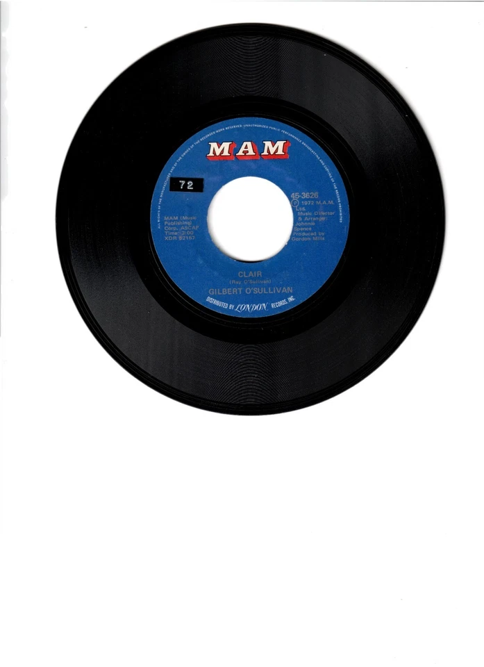 1972    CLAIR  -  GILBERT  O' SULLIVAN - Image 1 of 1