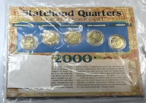 2000 Statehood Quarters in 24 Karat Gold Plated State Quarter set - Picture 1 of 2