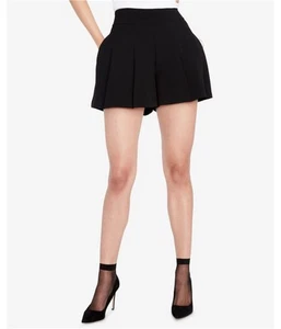 Rachel Roy Womens Pleated Skort Skirt, black, 0 - Picture 1 of 1