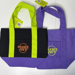 LOTE 2x — MINI Bolso de Mano Trader Joe’s de Lona — Truco o Trato de Halloween Multicolor - Imagen 1 de 12
