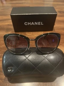 Chanel Woman Sunglasses Ch4202 460/s3 Green Crystal 50mm - Picture 1 of 13