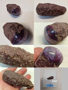 Unbekannter Edelstein, sieht aus wie ein Rubin Rohstein ??? 200g - Bild 1 von 19