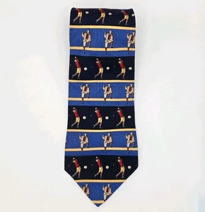 Tommy Hilfiger Navy Blue & Blue Throwback Golfers Striped Silk Tie 4 X 57 USA - Picture 1 of 4