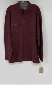 Method Mens Maroon High Neck 1/4 Button Long Sleeve Pullover Sweater Size Large - Picture 1 of 6