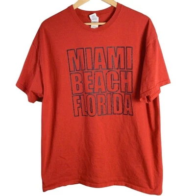 Classic Miami Beach Florida home retro T Shirt Red XL - Image 1 of 4