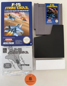 F-15 Strike Eagle Nintendo Nes Game UK Version Boxed With Manual Complete CIB - Picture 1 of 12