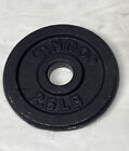 CanDo 2.5 Lb 10-0601 Iron Disc Weight Plate Black Single Weight Plate