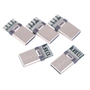 5/10Pcs USB 3.1 Type C Male DIY Solder Cable Plug Connector Socket PC B KDt2 - Photo 1 sur 14