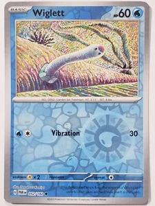 REVERSE HOLO Wiglett 052/182 B1G1F Paradox Rift Pokemon Card Tomokazu Komiya Art - Picture 1 of 3
