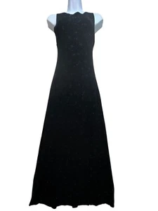 Ronni Nicole Evening Y2K Womens Long Dress 4P Black Sparkly Sleeveless Formal - Picture 1 of 13