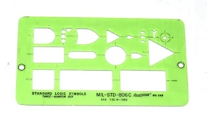 Plantilla de tamaño de tres cuartos RapiDesign 543 MIL-STD-806C - Imagen 1 de 1