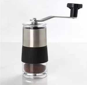 Mini Hand-Kaffeemühle mit Sichtfenster – Manuell, mobil & mit Keramikkern ☕️✨ - Picture 1 of 3