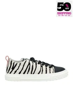 PVP €715 GIUSEPPE ZANOTTI Zapatillas de pelo de becerro US7 UK4 EU37 Logo Hecho en Italia - Imagen 1 de 9