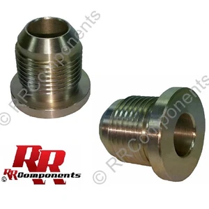 - 10 AN AN10 Steel Weld on Fitting, Bung Male (Qty 2) - Foto 1 di 3