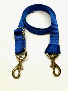 Tiedown - 1" Heavy Weight Nylon - 2 Brass Plated Snaps - Blue (F65) - Picture 1 of 1
