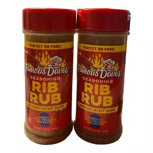 Juego de 2 Famosos Dave's RIB RUB Condimentos Legendarios Originales Famosos Mezcla - Imagen 1 de 2