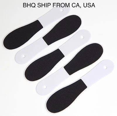 BEAUTY HEADQUARTERS Double Sided 5 Pack Pedicure Foot File Hard Skin Remover