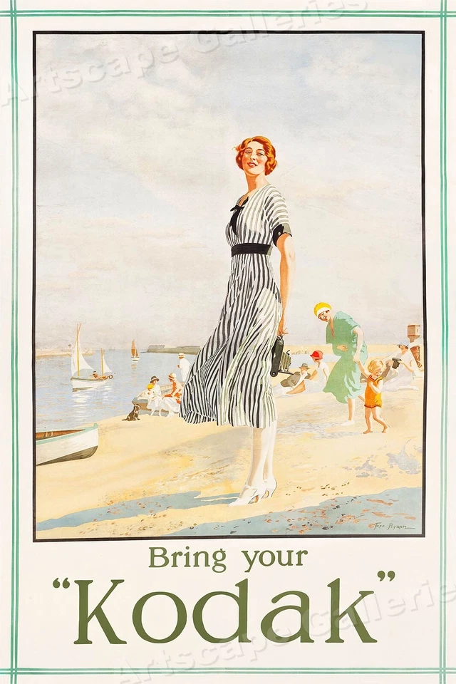 Bring your Kodak Camera 1925 Vintage Style Advertising Travel Poster - 16x24