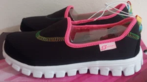 S Sport Designed by Skechers Slip On Sneakers Girls Black/White Soles - Picture 1 of 7
