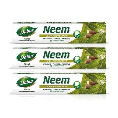 Pasta de dientes Dabur Herb's Neem 200 g Pack de 3 protección contra gérmenes protección contra caries Foto 1 de 4