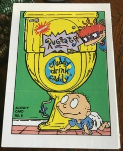 Tarjeta de actividad 1993 Topps Nickelodeon Rugats Cruddy Drink Caddy #9 - Imagen 1 de 2