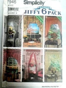 Curtains Swag Country Window Simplicity 7946 Craft Sewing Pattern Jiffy 6 UC - Picture 1 of 4