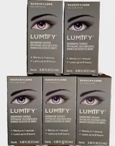 5x Lumify Redness Reliever Eye Drops 0.08 oz each New - Picture 1 of 1