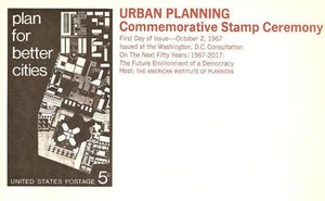 #1333 First Day Ceremony Program 5c Urban Planning Stamp - Picture 1 of 1