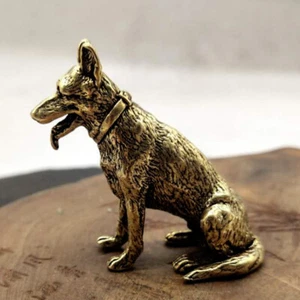 Statua cane in ottone statuetta cane di piccola taglia casa decorazione animali statuine giocattoli - Foto 1 di 5