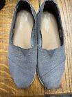 TOMS Womens Size 9.5 Grey Suede Slip On Shoes 