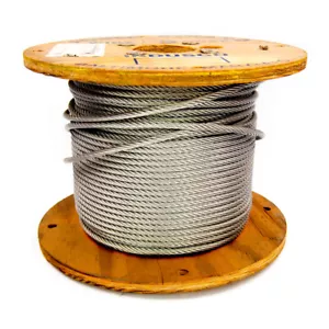 Filo elettrico 304 SS fune metallica spessore 7/32" 7 x 19 filo nucleo 205 00556 - Foto 1 di 3