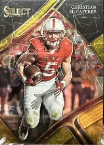 CHRISTIAN MCCAFFREY 2023 SELECT DRAFT PICKS NO. LAZER PRIZM ORO 141. - Imagen 1 de 2