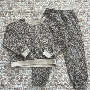 J Crew Crewcuts Sweatshirt Sweatpants Set Medium Floral - Picture 1 of 7