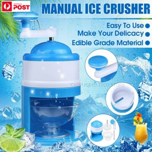 Manual Ice Shaver Crusher Shredding Snow Cone Maker Machine Create Drink Tool OZ - Picture 1 of 10
