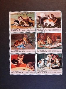 stamps Angola 2000 Cats used (k) - Picture 1 of 1