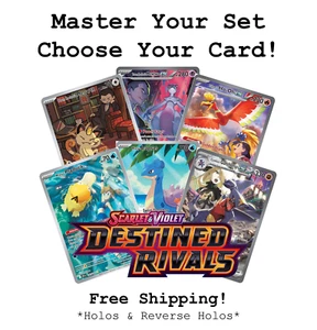 Pokemon S&V Destined Rivals - Holo/Reverse Holo Singles - Choose Your Cards! - Picture 1 of 1
