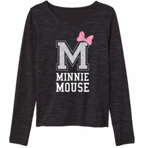 DISNEY´s Minnie Mouse Mädchen Longsleeve Shirt langarm Langarmshirt schwarz - Bild 1 von 1