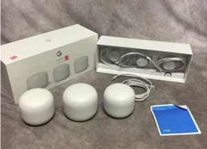 Google Nest Wi-Fi Mesh Router AC2200 H2D + 2 Satellite Point H2E - 3 Pack - Picture 1 of 5