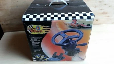 RETRO STR 100 FIRE WHEEL IBM PC GAME SIMULATOR RACING STEERING WHEEL NEW BOXED - Image 1 of 4