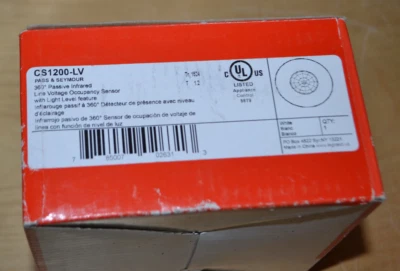 Pass & Seymour CS1200LV 360 Occupancy Sensor 120/277/347 VAC at 50/60 Hz ⚡️ ~ j - Image 1 of 4