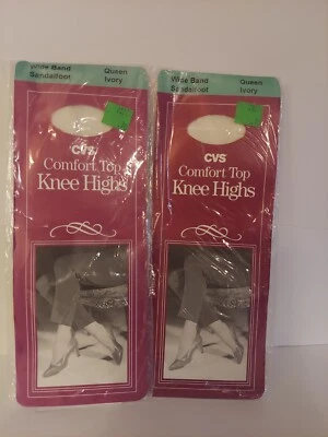 Sandalia CVS Comfort Top Hasta la Rodilla Banda Ancha Reina Blanca Nueva de Lote Antiguo Cantidad 2 Foto 1 de 2