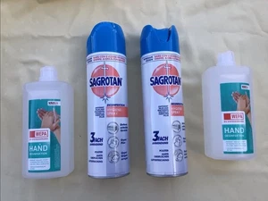 2 x SAGROTAN Hygiene-Spray 500ml + 2 Hand Desinfektionsmittel Neu - Bild 1 von 3