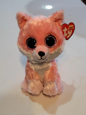 Ty Beanie Boo Vixen the Fox 6" Pinks/White - Image 1 of 4