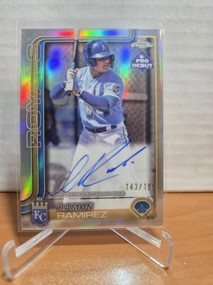 2025 Topps Pro Debut Chrome Ramon Ramirez #PDC-73 Refractor Auto /199 - Image 1 of 2