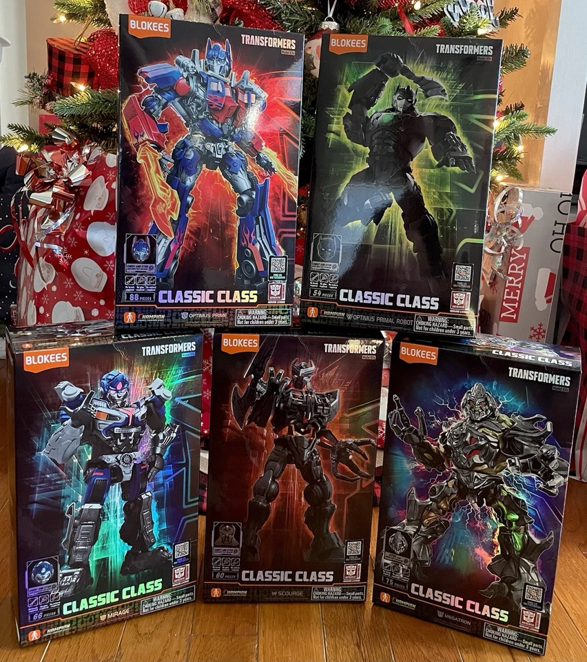 Transformers Classic Class Lote de 5 Optimus, Megatron, Mirage, Scourge, Primal Foto 1 de 4