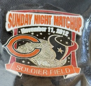 Chicago Bears VS Houston Texans Game day Pin 11/11/2012 SNF Soldier Field - Picture 1 of 3