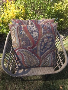 Pier 1 Imports Oversized Explorer's Society Paisley 2Pillows 24×24 - Picture 1 of 10